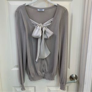Moschino CheapAndChic Bow Front Cardigan Sweater Top